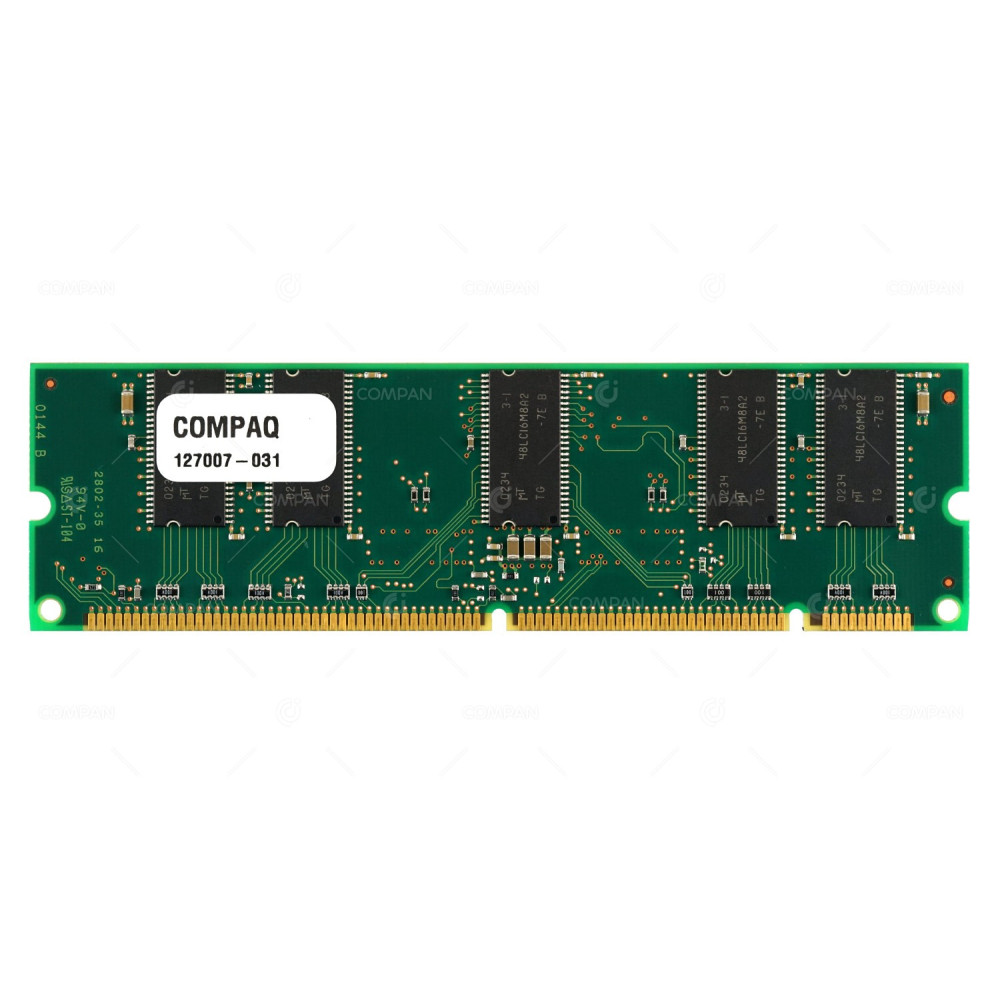 127007-031 HP 128MB 133MHZ PC-133R 168-PIN RDIMM SDRAM ECC MEMORY MT9LSDT1672G-133B1